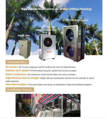 Energy Saving 16KW 18KW 20KW 22KW Air to Water Heat Pump with Inverter Compressor