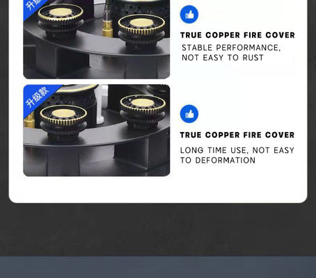 Single Burner Gas Cooker with Stainless Steel Construction and Tempered Glass Surface