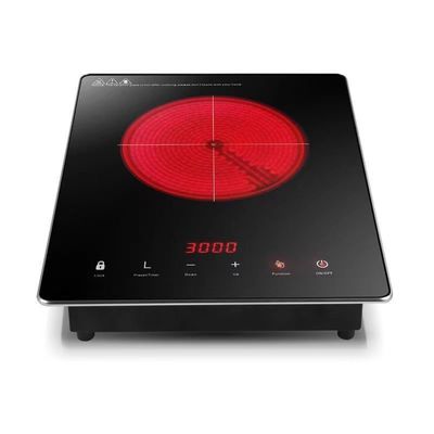 220V Square Commercial Induction Cooker 2000w with Piezoelectric Ceramic Ignition