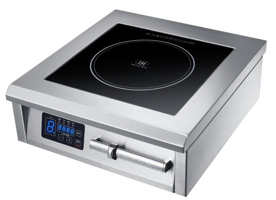 220V Square Commercial Induction Cooker 2000w with Piezoelectric Ceramic Ignition