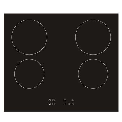 4 Burner Black Induction Cooker with Extraction DIAMOND 60 Made in Italy Design