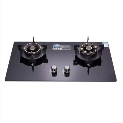 Brass Nozzle Burner Heads and Exquisite Design on 2-Burner Stainless Steel Gas Stove