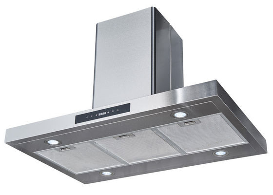 220V Stainless Steel Tempered Glass Large Suction Double Suction Range Hood for Kitchen
