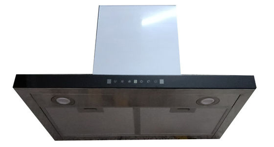 Stainless Steel Wall-Mounted Kitchen Range Hood with Gesture Control and LED Lighting