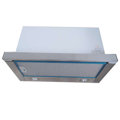 Stainless Steel Wall-Mounted Kitchen Range Hood with Gesture Control and LED Lighting