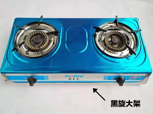 Home Kitchen Table Gas Stove Iron Burner Gas Cooking Stove 2 Burner with Brass Nozzle
