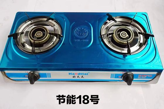 Home Kitchen Table Gas Stove Iron Burner Gas Cooking Stove 2 Burner with Brass Nozzle