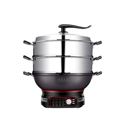 All-in-one Electric Frying Pan with Non-stick Cooking Surface and Durable Design
