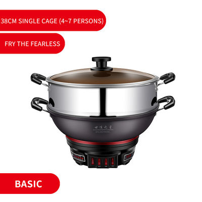 All-in-one Electric Frying Pan with Non-stick Cooking Surface and Durable Design