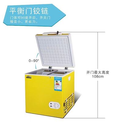 Capacity 90L 12v 220v ac dc freezer mini fridge for car draw solar chest refrigerator