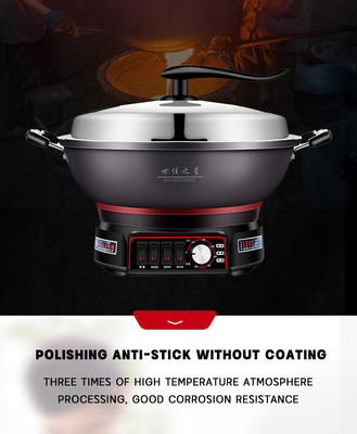 Multi Function Electric Grill Pan with Visible Tempered Glass Lid Frying Pan 40 Cm