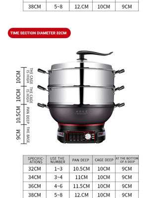 220V Non-stick Coating Electric Frying Pan for Multi-function and Scald-proof Cooking