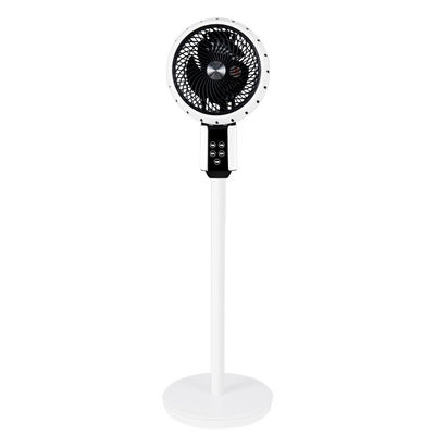 Hotel 50 Inch White Black Pedestal AC Fan with Rechargeable Battery and Remote Control