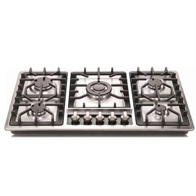 Kitchen Appliance Built-in Gas Stove with 5 Burner and Tempered Glass Protective Case