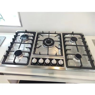 Protective Case Tempered Glass 5 Burner Gas Cooker Stove for Kitchen Cooking Appliance