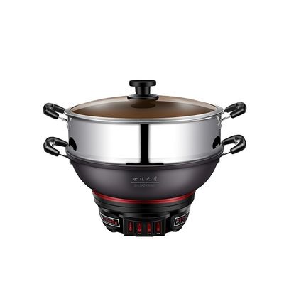 Non-Stick Coating Electric Hot Pot for Cast Iron Body Material and Auto-Thermostat Control