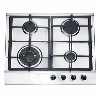 Cooktop with Metal Knob and Brass Nozzle 4 Gas 1 Single Electric Infrared Ceramic Hob