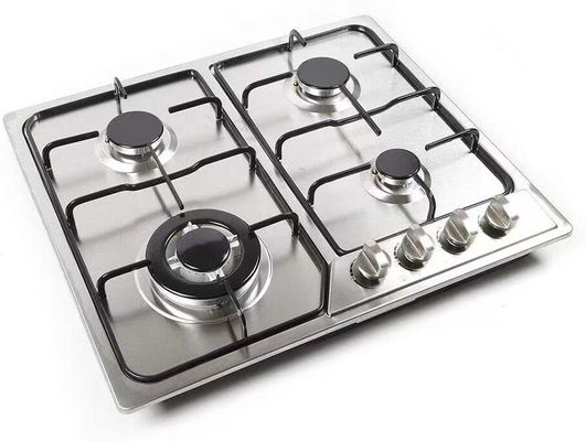 Cooktop with Metal Knob and Brass Nozzle 4 Gas 1 Single Electric Infrared Ceramic Hob