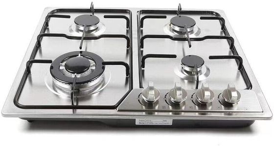 Cooktop with Metal Knob and Brass Nozzle 4 Gas 1 Single Electric Infrared Ceramic Hob