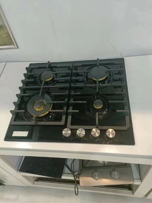 Cooktop with Metal Knob and Brass Nozzle 4 Gas 1 Single Electric Infrared Ceramic Hob