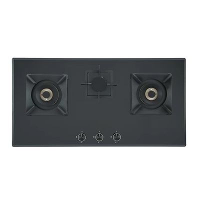 Automatic Piezo Ignition 3 Burner Stainless Steel Gas Stove for Desktop Embedded Type