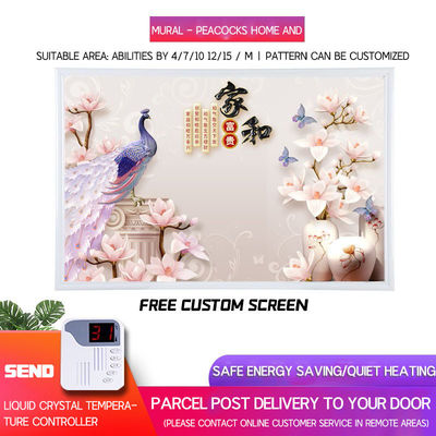 Bathroom Heater Infrared Carbon Crystal Wall Mounted Picture Electric Yoga Heaters