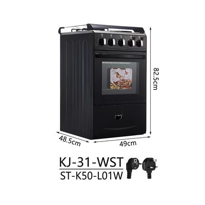 Furnotel Stainless Steel 4 Burner Gas Stove With Oven Dual-cooker Cooktop