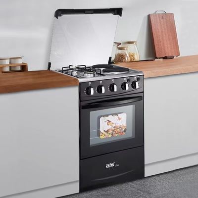 Furnotel Stainless Steel 4 Burner Gas Stove With Oven Dual-cooker Cooktop
