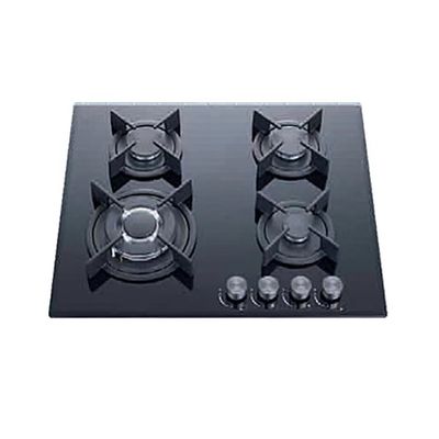 Built-in 60cm Gas Cooktop with Tempered Glass Surface Material and 4 Burners