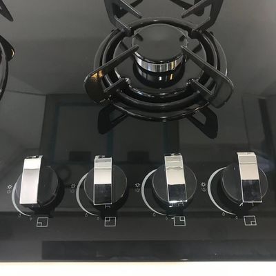 Built-in 60cm Gas Cooktop with Tempered Glass Surface Material and 4 Burners