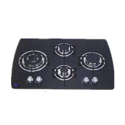 Built-in 60cm Gas Cooktop with Tempered Glass Surface Material and 4 Burners