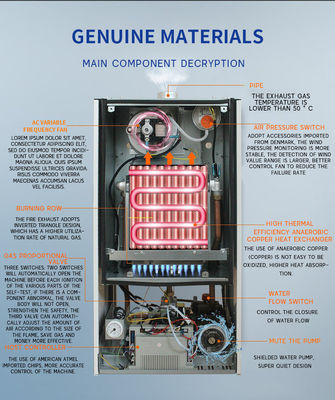 Customizable Metal Shell Gas Water Heater with Adjustable Thermostat Function