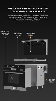 50000 Times Ignition Low Noise Steaming Roast Gas Cooking Stove with Oven