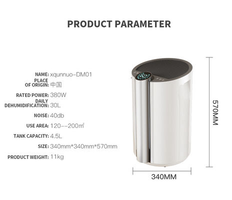 NO App-Controlled Desktop Dehumidifier for 120 sq. ft. Coverage Area and Home