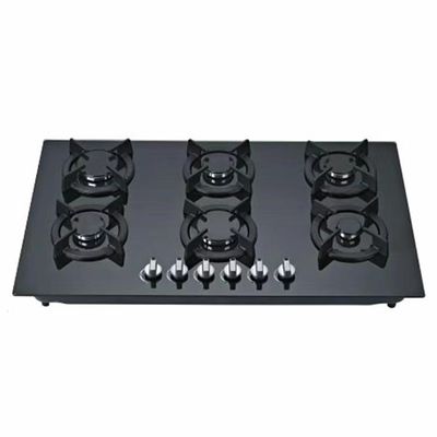 Radiant Coil Burner Electric Cooktop 6 Burner Glass Gas Hob for Kitchen Cooking