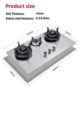 Flameout Protection Gas Cooking Stove 2 3 4 5 6 Burner Cooker Stove Gas Hob  Built
