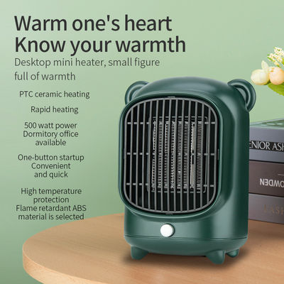 500W PTC Ceramic Electric Fan Portable Smart Personal Mini Retro Space Heater With CE