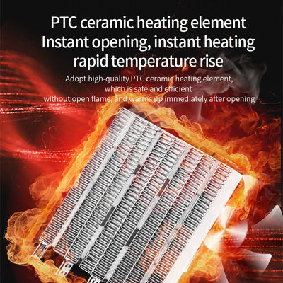 500W PTC Ceramic Electric Fan Portable Smart Personal Mini Retro Space Heater With CE