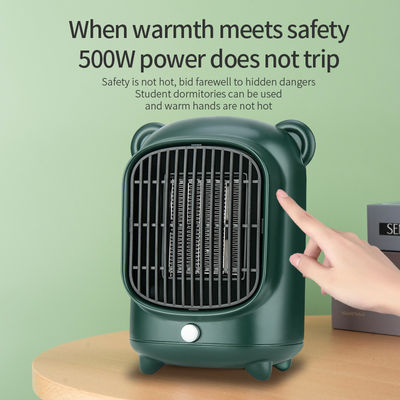 500W PTC Ceramic Electric Fan Portable Smart Personal Mini Retro Space Heater With CE