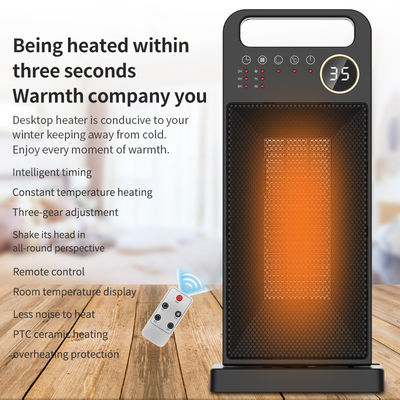 Touch Screen Electric Heating Portable PTC Ceramic Fan with Remote and Installation