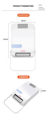 QN 1800w Auto Safety Shut Off System Portable Electric Heaters In White