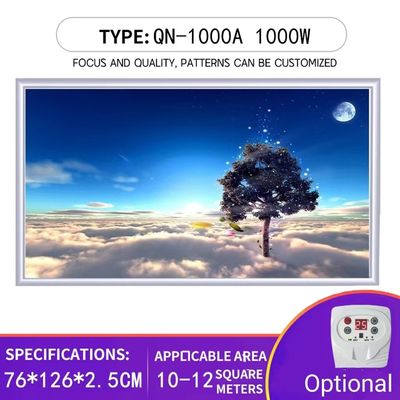NO Private Mold Wall Mounted Electric Panel Infrared Heater 1000W Carbon Crystal Plate