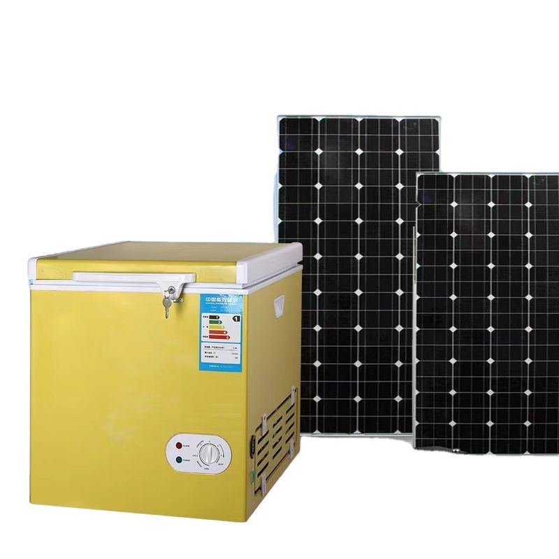 Capacity 90L 12v 220v ac dc freezer mini fridge for car draw solar chest refrigerator