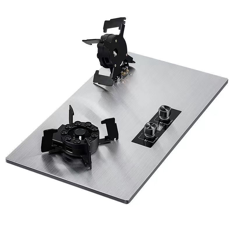 Automatic Ignition Glass 2 Burner Table Top Ceramic Surface Gas Stove Cooker for Home