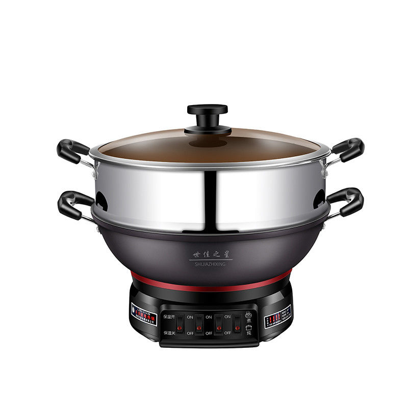 220V Non-stick Coating Electric Frying Pan for Multi-function and Scald-proof Cooking