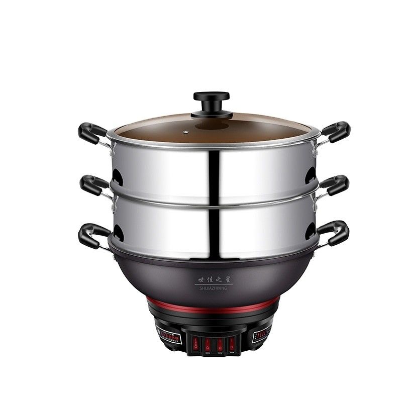 Hotel Mult-function Electric Food Steamer Non-Stick Inner Multi Cooker Noodle Pot Frying Pan