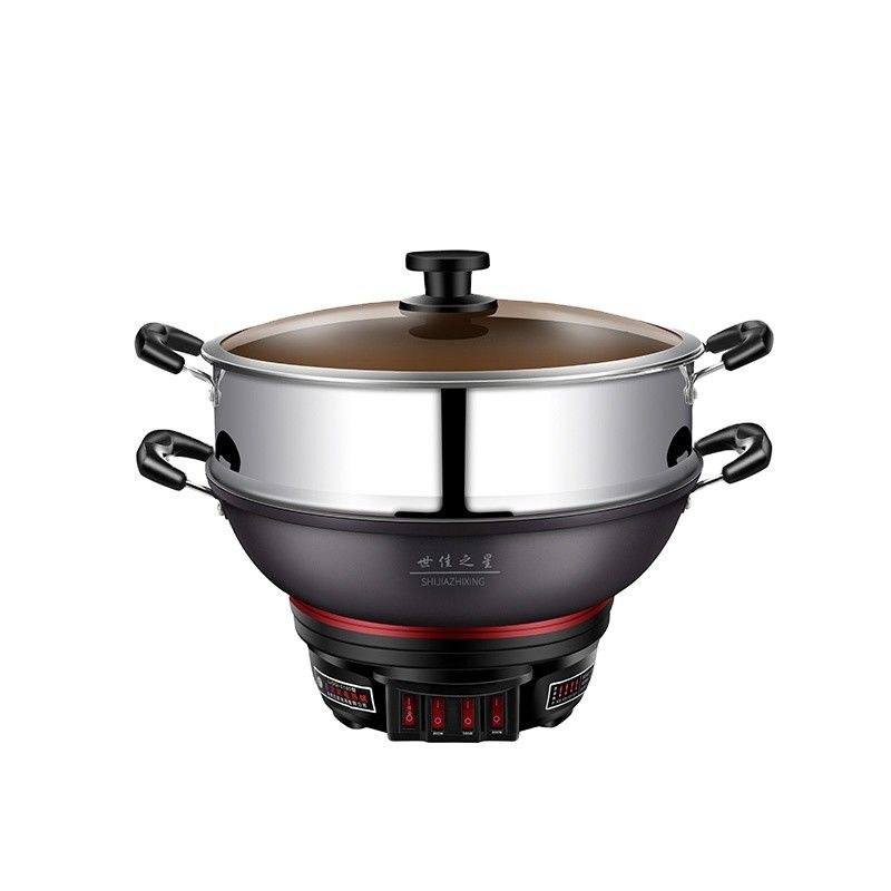 Non-Stick Coating Electric Hot Pot for Cast Iron Body Material and Auto-Thermostat Control