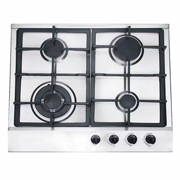 Cooktop with Metal Knob and Brass Nozzle 4 Gas 1 Single Electric Infrared Ceramic Hob