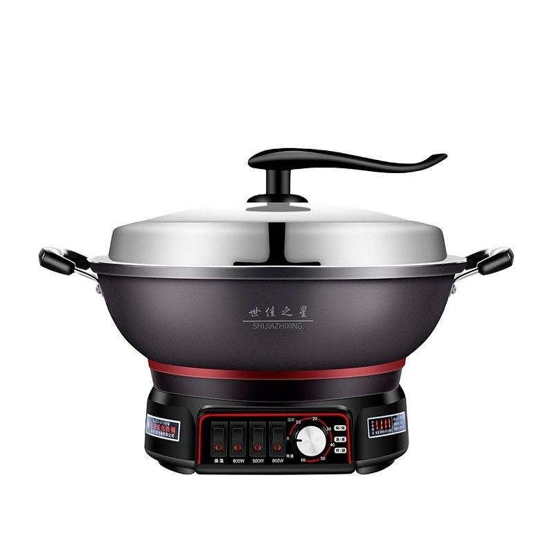 Black Multi-function Kitchen Pot Non Stick Electric Frying Pan for Convenient Cooking