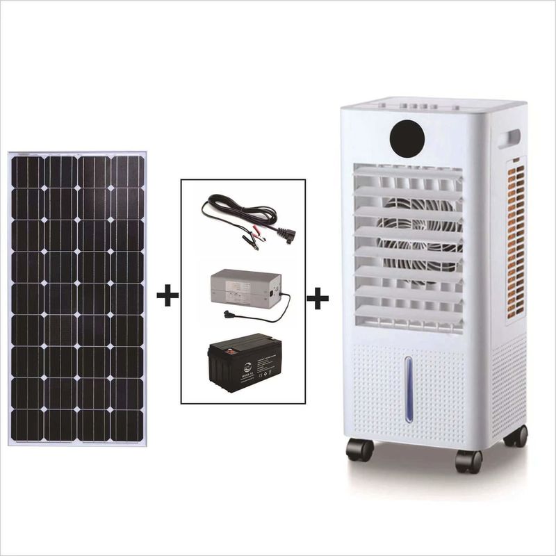 Private Mold 12V DC Cooling Solar Fan And Light For Shipping Container Solar Powered